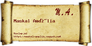 Maskal Amélia névjegykártya